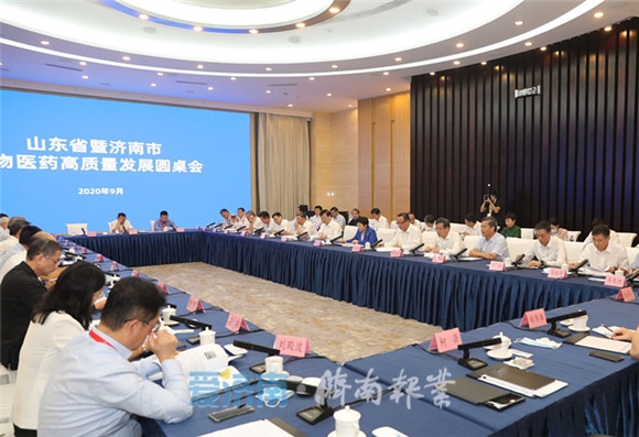 山东省暨济南市生物医药高质量发展圆桌会举行 孙咸泽颜江瑛任爱荣孙述涛出席